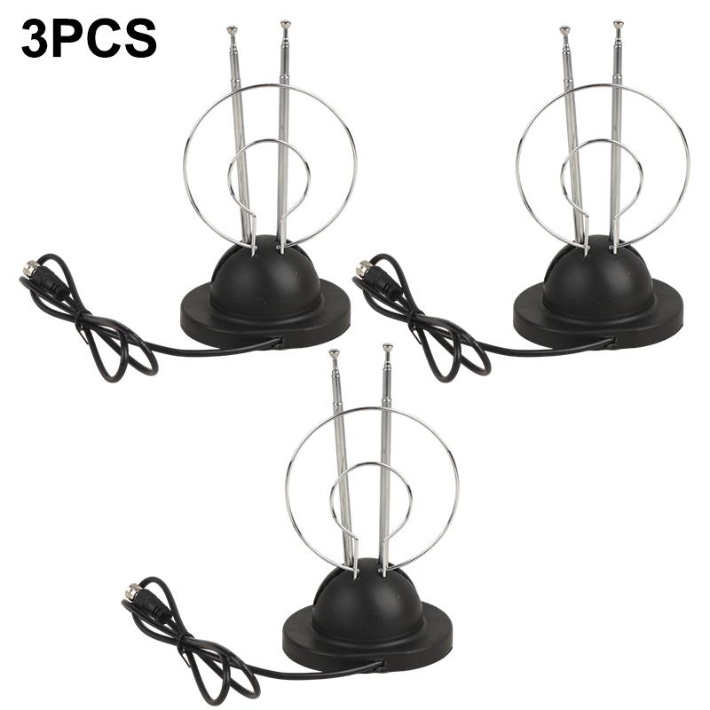 1 Stück Innen-Schleifen-Kaninchenantenne Analog-Digital-Signal Universelle Antenne VHF/UHF/HDTV