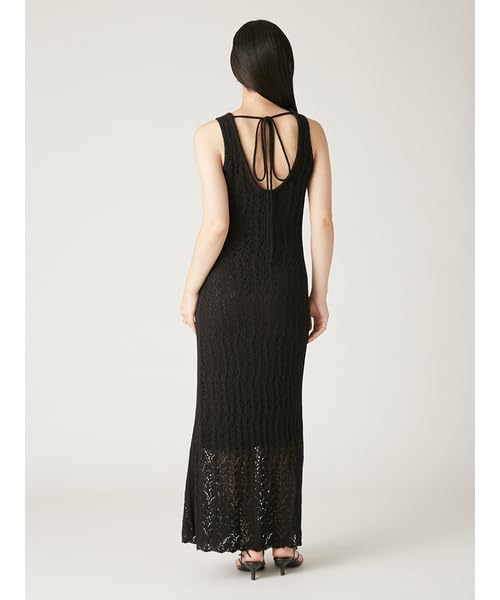 FRAY Mesh Lace Knit Black I.D. Women's Ame-Sli Dress, FWNO252013,