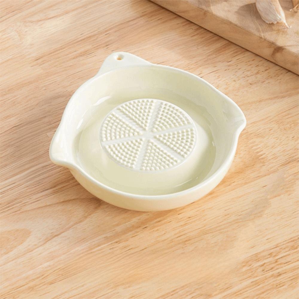 Manual Ceramic Ginger Grater Flow Guide Port Hand Grinder Garlic Masher Vegetables Grinding