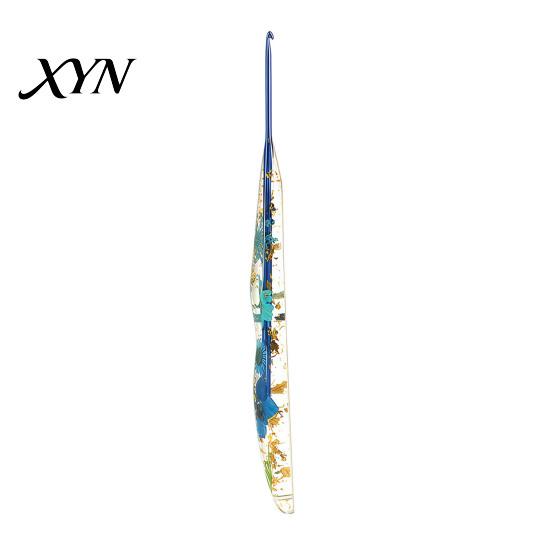 Decorative Crochet Needle Resin Hook for Beginners, Crocheting Lovers, 2.0mm-8.0mm Ergonomic with Long Floral Handle Blankets, Dolls, Shawls,