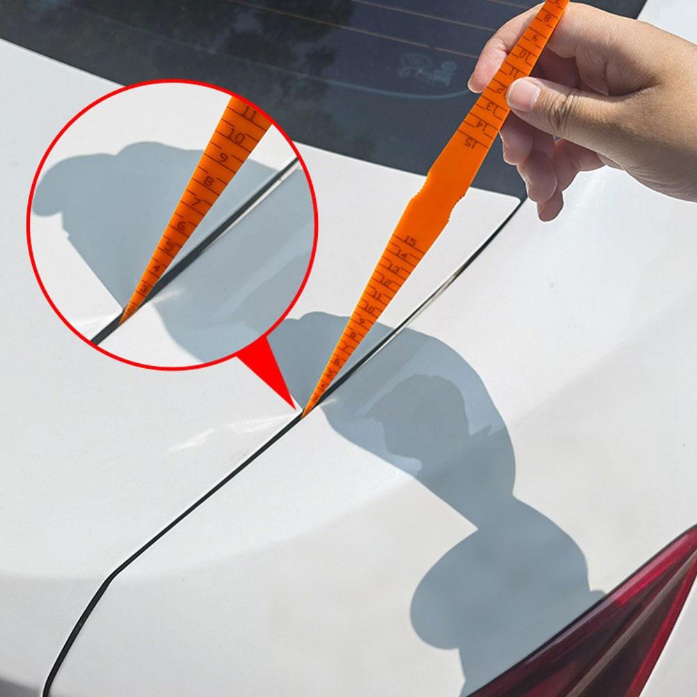 Orange Car Body Panel Gap Measurment Tool Ruler Feeler Gauge Car Taper Gap Inspection Tools Inch Car Alignment Door Rangefinder