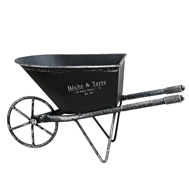 Antique Iron Metal Flowerpot Weather Resistant Iron Planter Flower Container For Balcony Garden Indoor and Outdoor Use