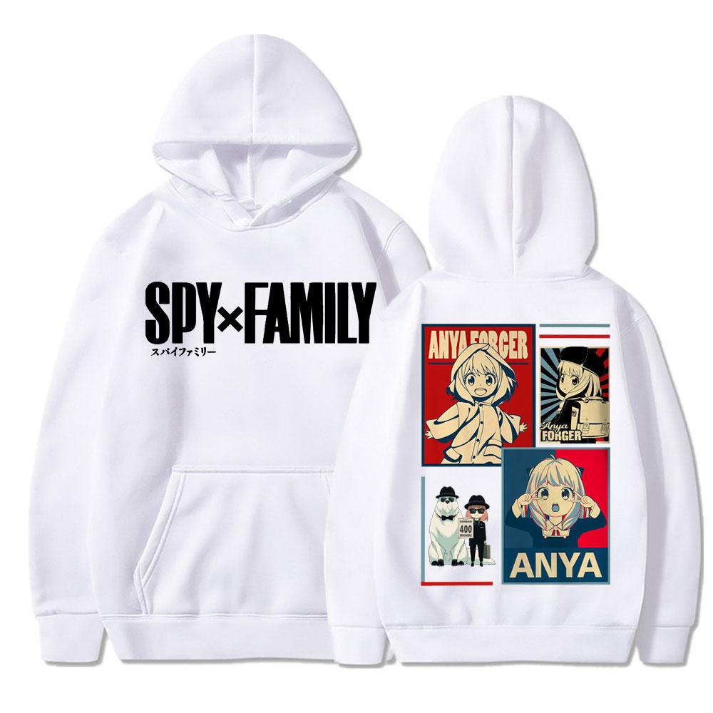 Japan Anime Spy X Family Anya Forger Hoodie Herren Damen Kawaii Manga Ästhetisch Sweatshirt Fleece Oversized Herbst Lässig Sportbekleidung