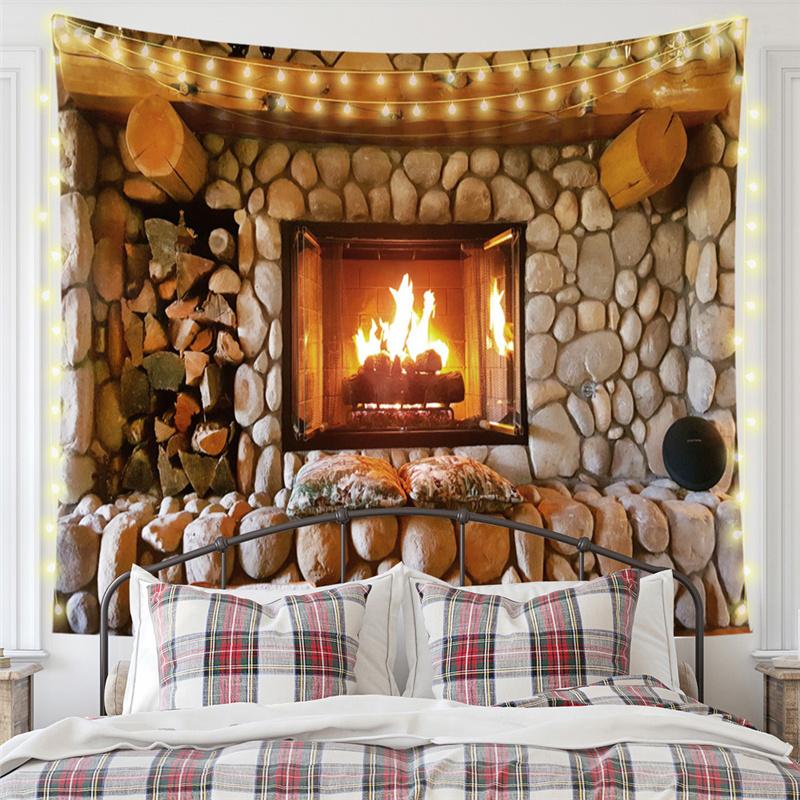 Nordic Nature Forest Landscape Mew Tapestry Background Cloth  HD Hanging Cloth Tapestry Home Decor