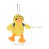 Duck stuffed toy keychain bag charm glasses yellow cute fluffy mascot strap bag decoration key car animal fashion present
