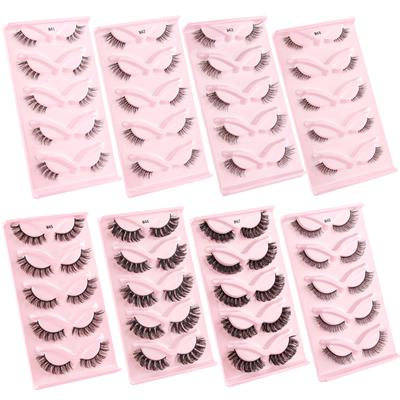 Katzenaugenwimpern, flauschige Nerzwimpern, wiederverwendbar, dicke künstliche Wimpern, natürliche Wimpern, Verlängerung, Make-up, Maquillaje, wiederverwendbare Werkzeuge