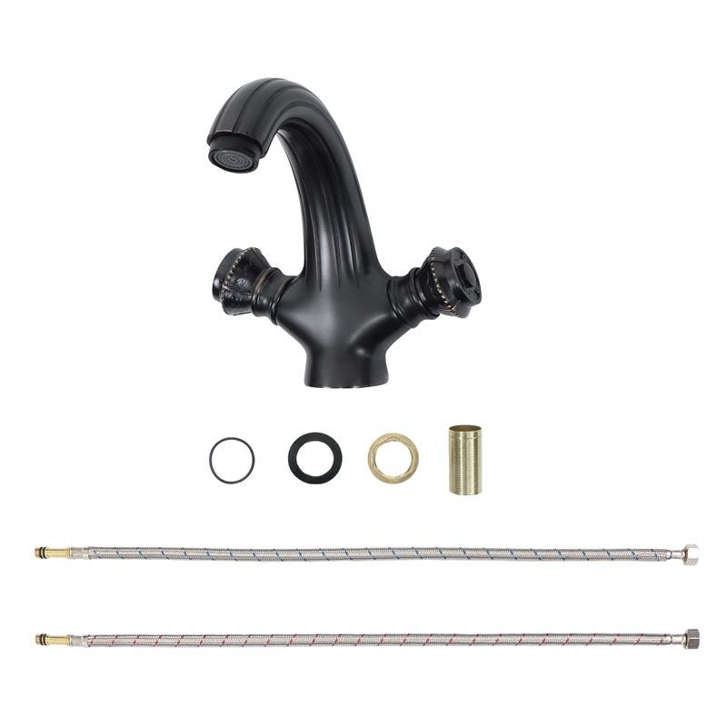 Black free-standing washbasin tap LEXIE FUMAR 2