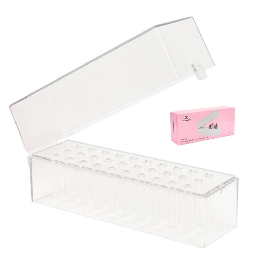 

Professional Manicure Container 30/48 Holes Nail Drill Display Stand Nail Drill Bits Storage Box 30 Holes