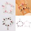 Elastic Love Heart Charm Bracelet with Magnetic Buckle Jewelry Accessory for Easy Wear and Adjustable Fits Daily Use