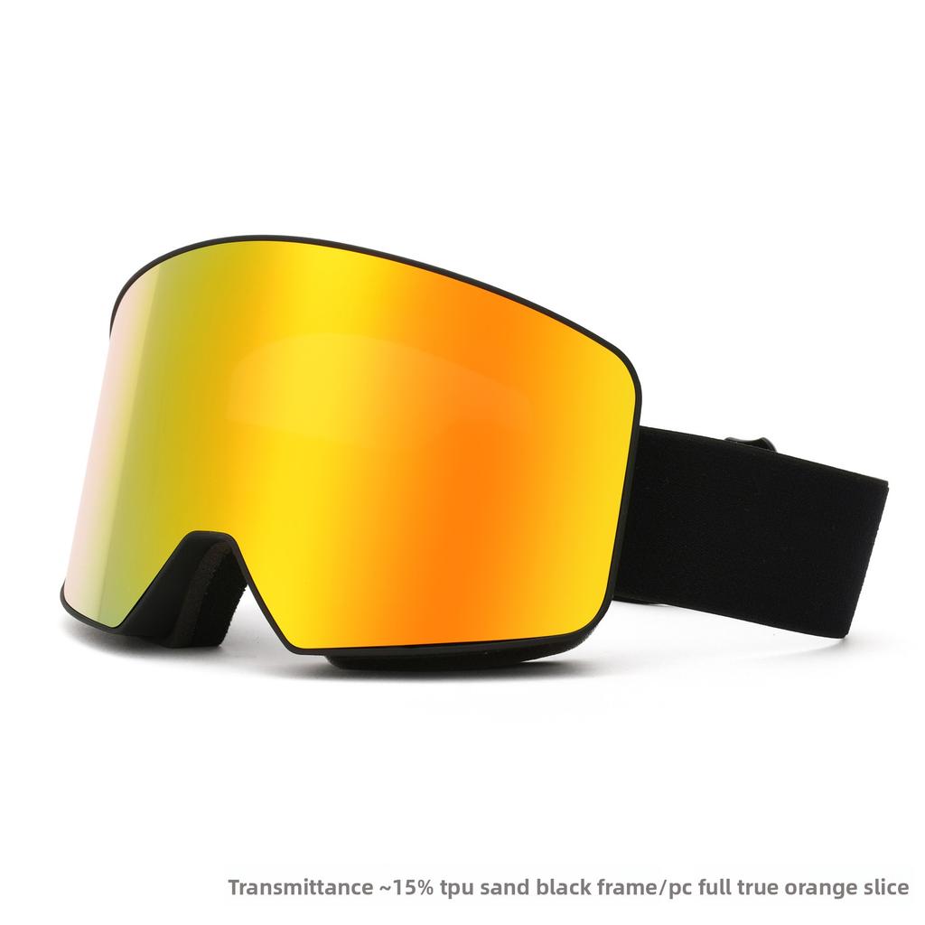Ski Glasses Snow Goggles Double-layer Anti-fog Cylindrical Outdoor Snow Sports PC Ski Goggles