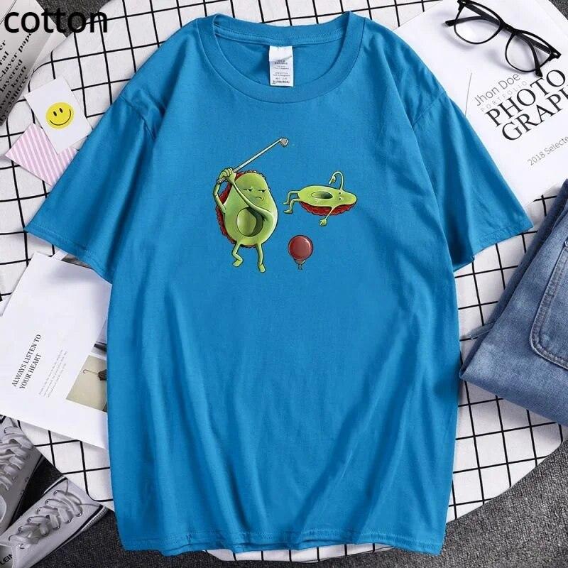 Funny Avocado Fashion T-Shirts Unisex Harajuku Breathable Casua