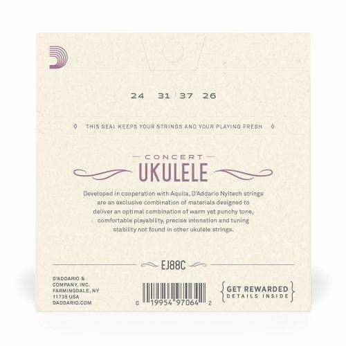 D'Addario EJ88C Nyltech Concert Ukulele Strings (Co-developed with Aquira)