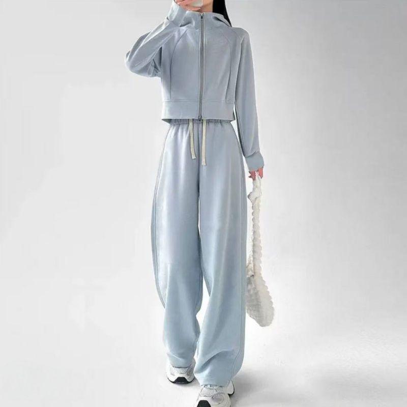 

Women s Casual Sportswear Set - 2026 New Style: Plus Velvet Hoodie & Scythe Pants for Spring, Autumn, and Winter 2XL 70-80 kg