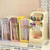 Desktop Organizer Office School Desk Multi-Compartment Book Stand Pen Holder Drawer Box Modern Minimalist Storage