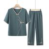 Women's Short-Sleeve Summer Shirt for Elderly