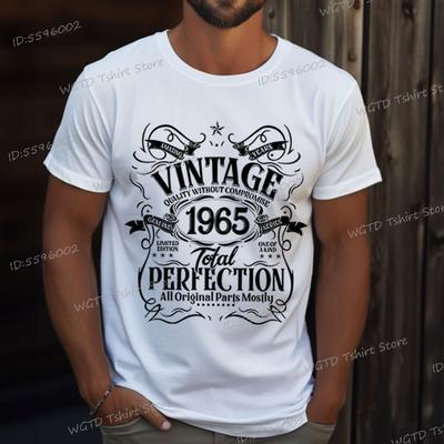 Vintage 1960 Tot 1969 Grafische T-shirts Dames Heren Harajuku Mode Katoen Wit T-shirt 1965 Totale Perfectie 60e Verjaardag T-shirt
