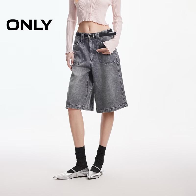 ONLY Women s High-Waist Workwear Denim Shorts XXL