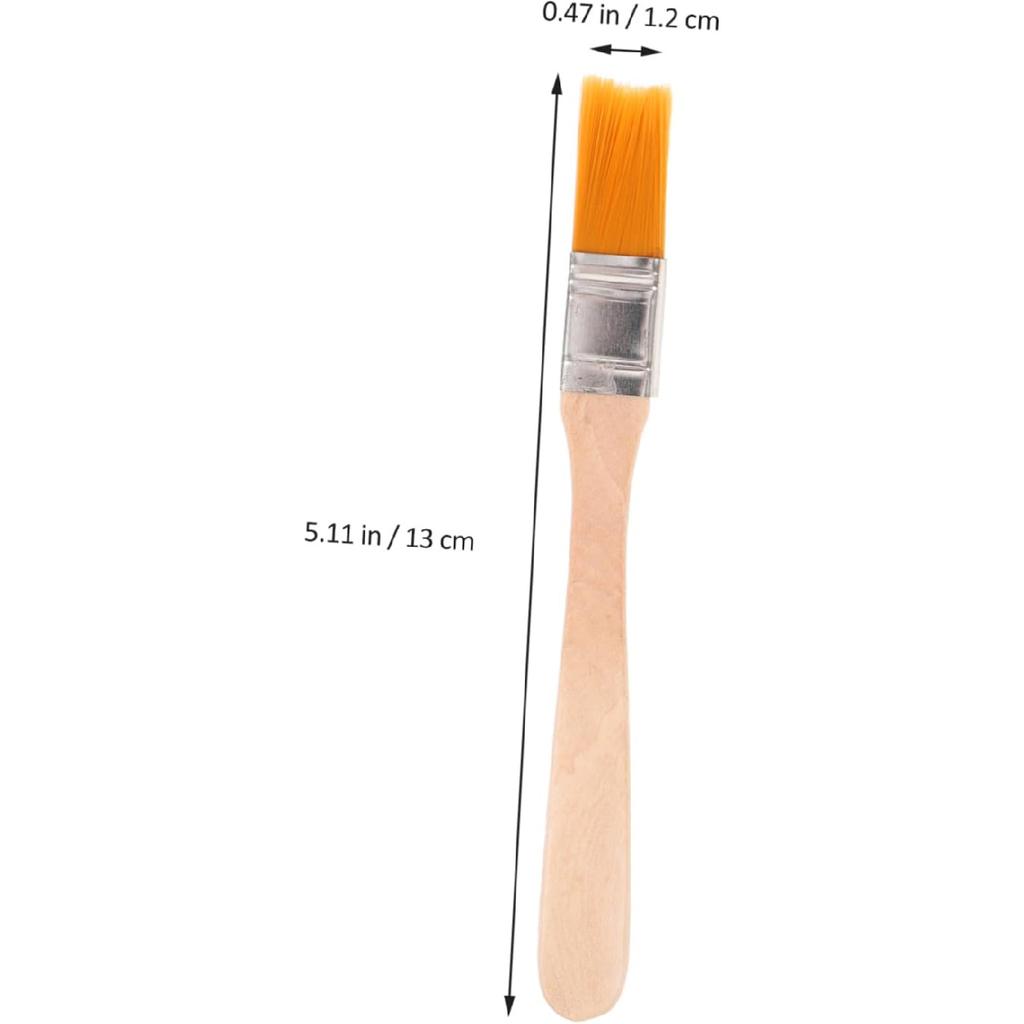 6Pcs Nylon Bristle Paint Brushes with Handle Portable Reusable Paint Brushes for Wall Crafts and Detail Work