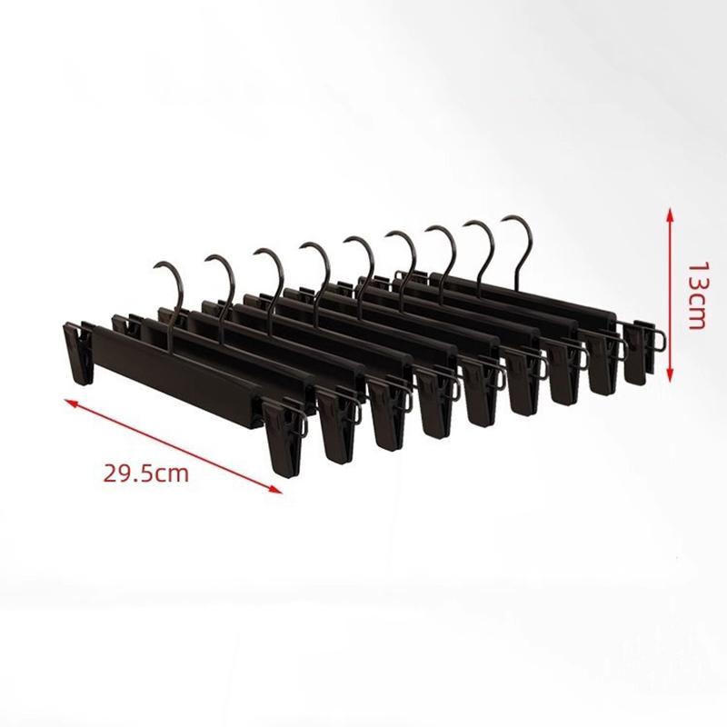 10PCS Clothes Hangers with Adjustable Clips 4 Color Options Space Saving for Travel Home Wardrobe Clothing Organizer