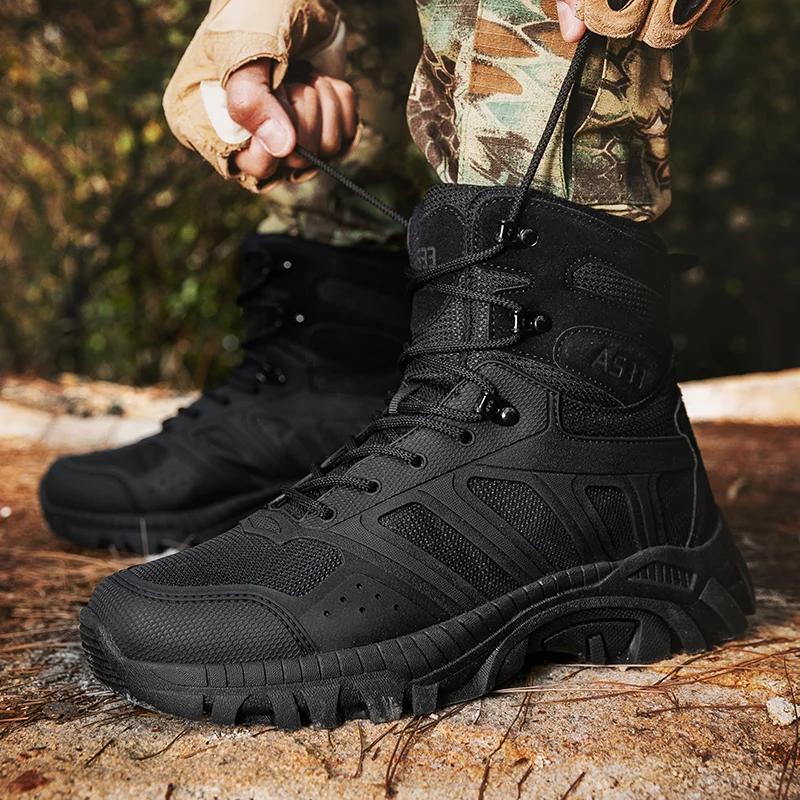 New Outdoor Military Boots Field Training Field Training Military  Hiking Shoes Hiking Boots Work Boots Size 39-47