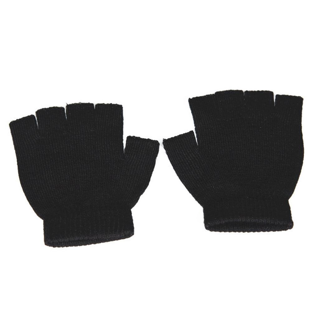 1 Pair Women Half Finger Breathable Sports Half Finger Gloves for Gym Yoga Fitness(black)
