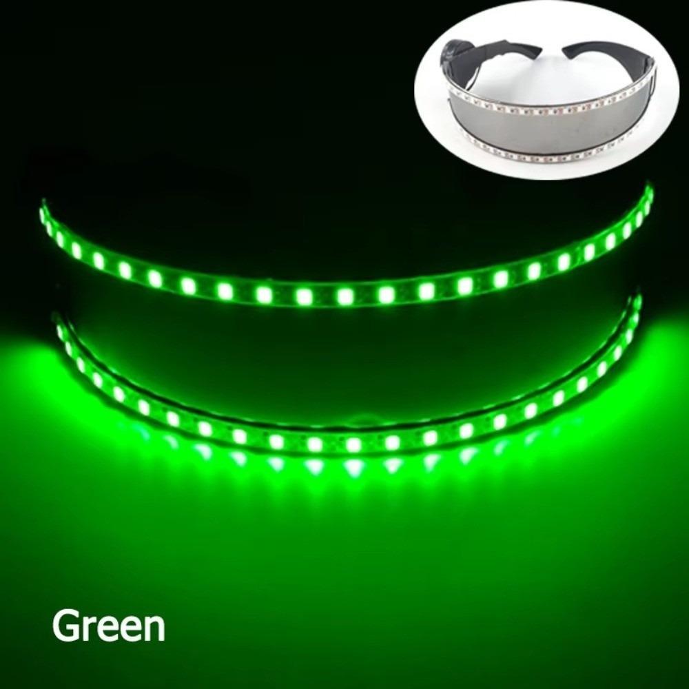 Flashing Lights Light Up Glasses Cyberpunk Style Luminous Eyewear EDM Music Show