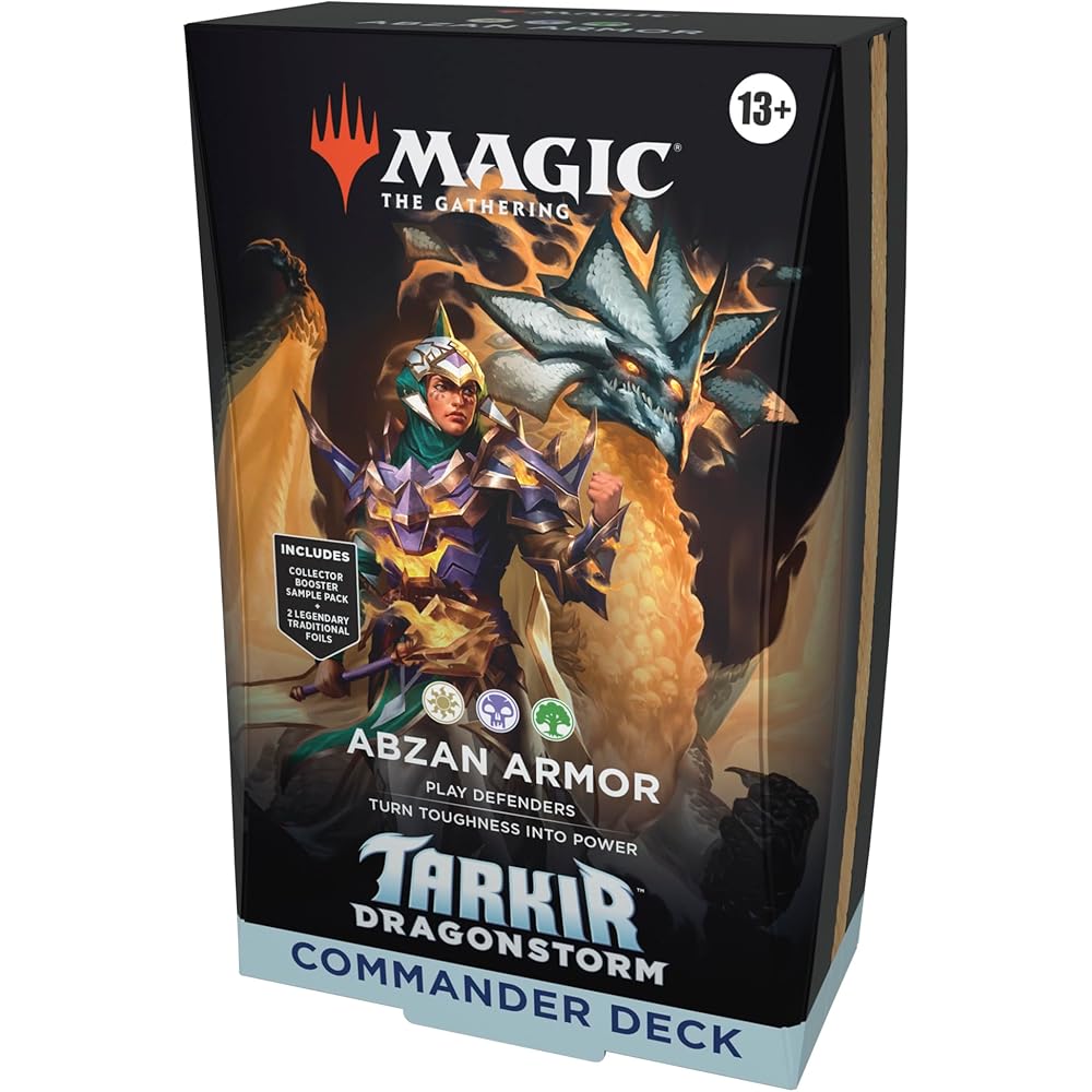 Magic: The Gathering Dragonstorm Commander Deck - Abzan Armor - Strategy Game - Card Game