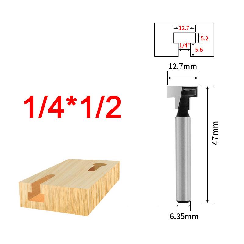 1/4 Shank Carpenter Woodworking Router Bit 5/16 Tenon Cutter 3/8 1/2 Milling Knife