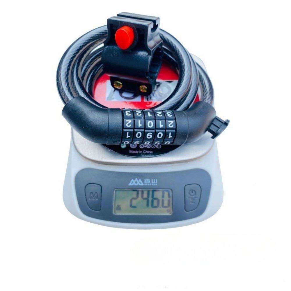 Lock Mountain Bike Five Digit Password Lock Bicycle Password Lock Steel Wire Chain Lock Riding Accessories