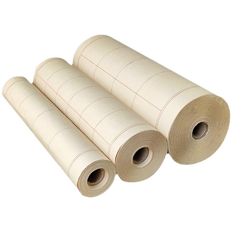 Carta Xuan per Calligrafia Stile Antico, Semi-grezza Semi-matura, Griglia Rettangolare, Ispessita per Lavoro con Caratteri del Sigillo