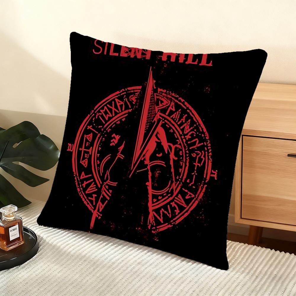 Cushion Cover Silky Short Plush Home Sofa Cushion Cover - Invisible Zipper Home Decoration Hot Classic Silent Hill Game