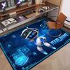 Custom Name Text Crystal Velvet Rug,Astro Bot Soft Plush Decorative Non Slip Floor Carpet