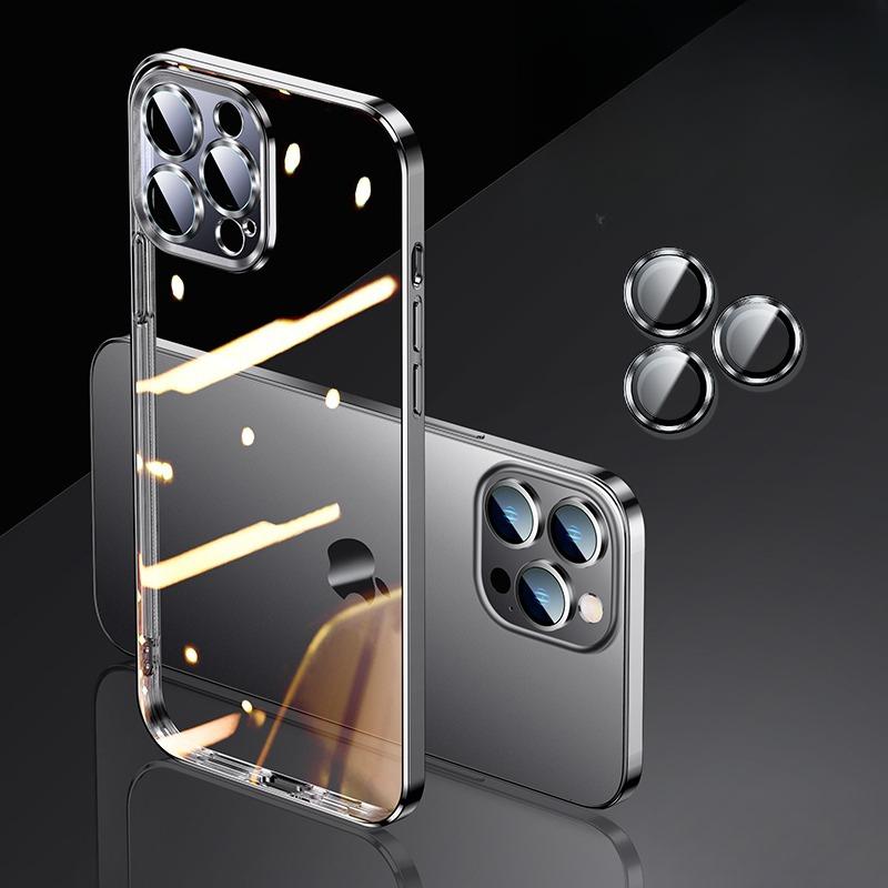 Applicable To Apple 16 Mobile Phone Case 15 Transparent Ultra-thin IPhone 14 Pro Protective Case 13P Lens Film Dustproof