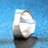 Elegant Fashion Jewelry Ring With Round Black Rhinestone And Curved Engraving For Men
