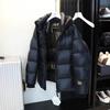 Winter New Black and Gold Goose Down Jacket Women's and Men's Extended Knee-length Thickened Coat
