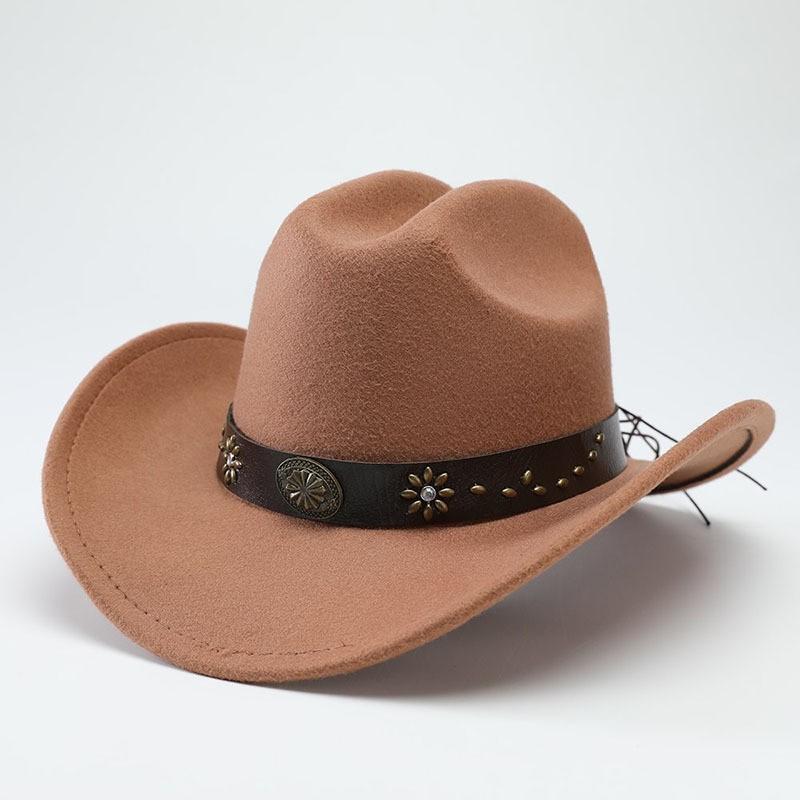 Autumn and winter European, American and western cowboy hats fashion woolen jazz hats men's and women's British fedora hats