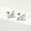 Trendy Crystal Small Stud Earring For Women Korean Daisy Leaves Girls Sweet Earring Fashion Jewelry Accessories