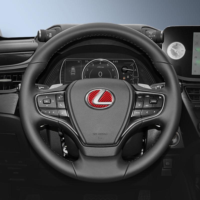 lexus Car Stickers Carbon Fiber Steering Wheel Decorative Paster For RX330 IS250 Ct200h ES300h RX350 IS300h NX300h RX400h UX250h