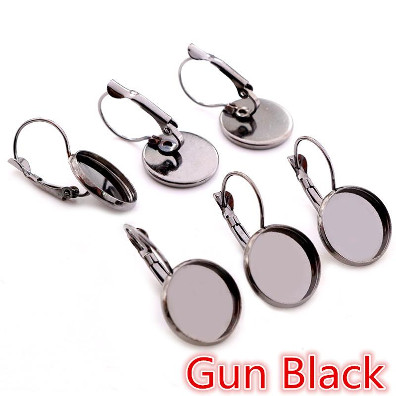 8-20mm 10pcs Classic 10 Colors Series French Lever Back Earrings Blank/Base,fit 8-20mm glass cabochons,buttons;earring bezels