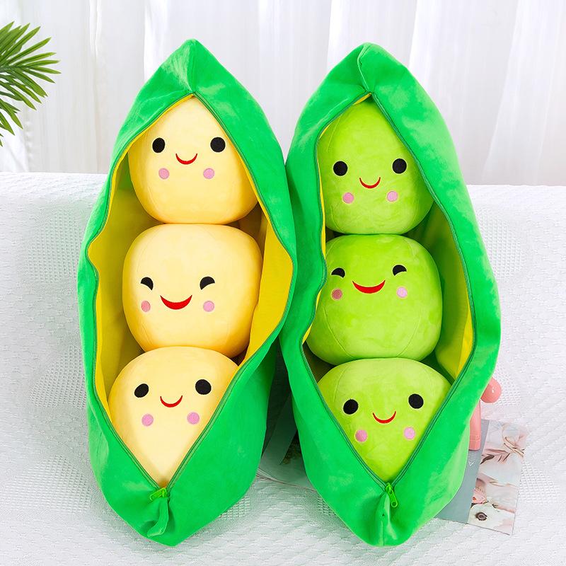 New Creative Pea Pod Plush Toy Funny Dutch Bean Doll Birthday Gift Girl Doll