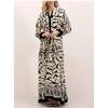 Western Style New Fashion Casual Loose Print Long Sleeve V-neck Dress Printed V-neck Dress