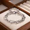 Fashion Bracelets Stainless Steel Heart Handmade Chain Bracelet Bangle For Women Girl Daily Charm Wrist Jewelry Gifts
