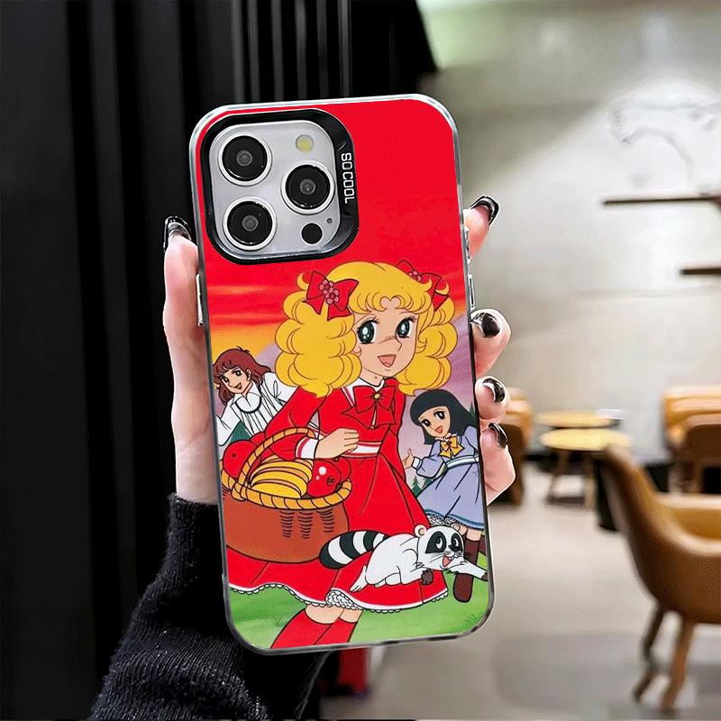 Candy 90s Cartoon Shockproof Phone Case for iPhone 17 Air 16 16E 15 Pro Max 14 Plus 13 Mini 12 Back Cover Anti Fall Fundas