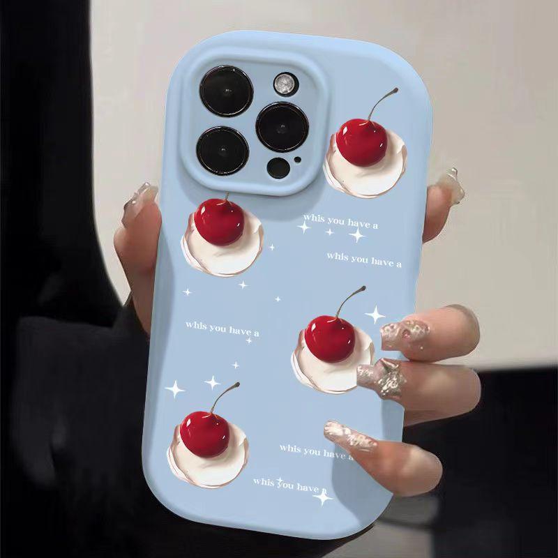 Cherry Suitable for Apple 16 IPhone Animation 15plus Creative 14 Cartoon Soft Shell 13 Mobile Phone Case 12promax