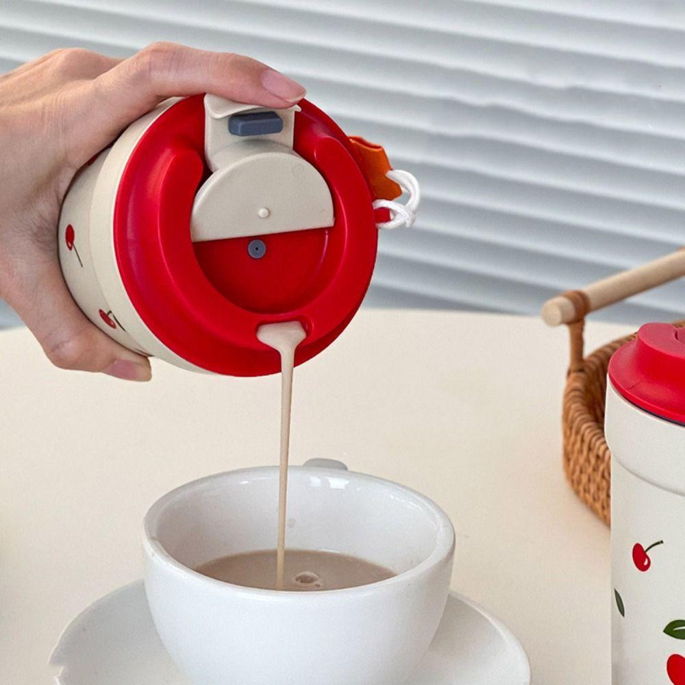 Lekvrije Waterbeker Kers Plastic Bekers Draagbare Koffiebeker Student
