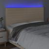 VidaXL LED Headboard Bedroom Furniture Double Bed Accessory Head of Bed Frame Interior Cream 3122591