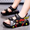 Boys sandals summer new children's sports beach shoes medium and large children's soft sole non-slip boys sandals summer