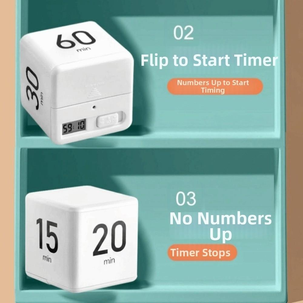 15/20/30/60 min Cube Timer Time Management Reminder Timer Durable Kitchen Timer Exam Preparation