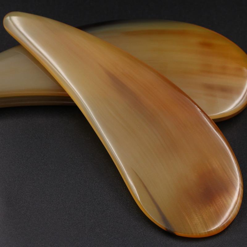 Gua Sha Massage Tool Facial Scrapping Massage Plate Natural For Buffalo Ox Horns Gua Sha Board Acupuncture Point Massager Face