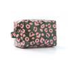 Trendy Pink Stripe Makeup Bag Large Capacity for Lipsticks in Travel Handbag Scenario